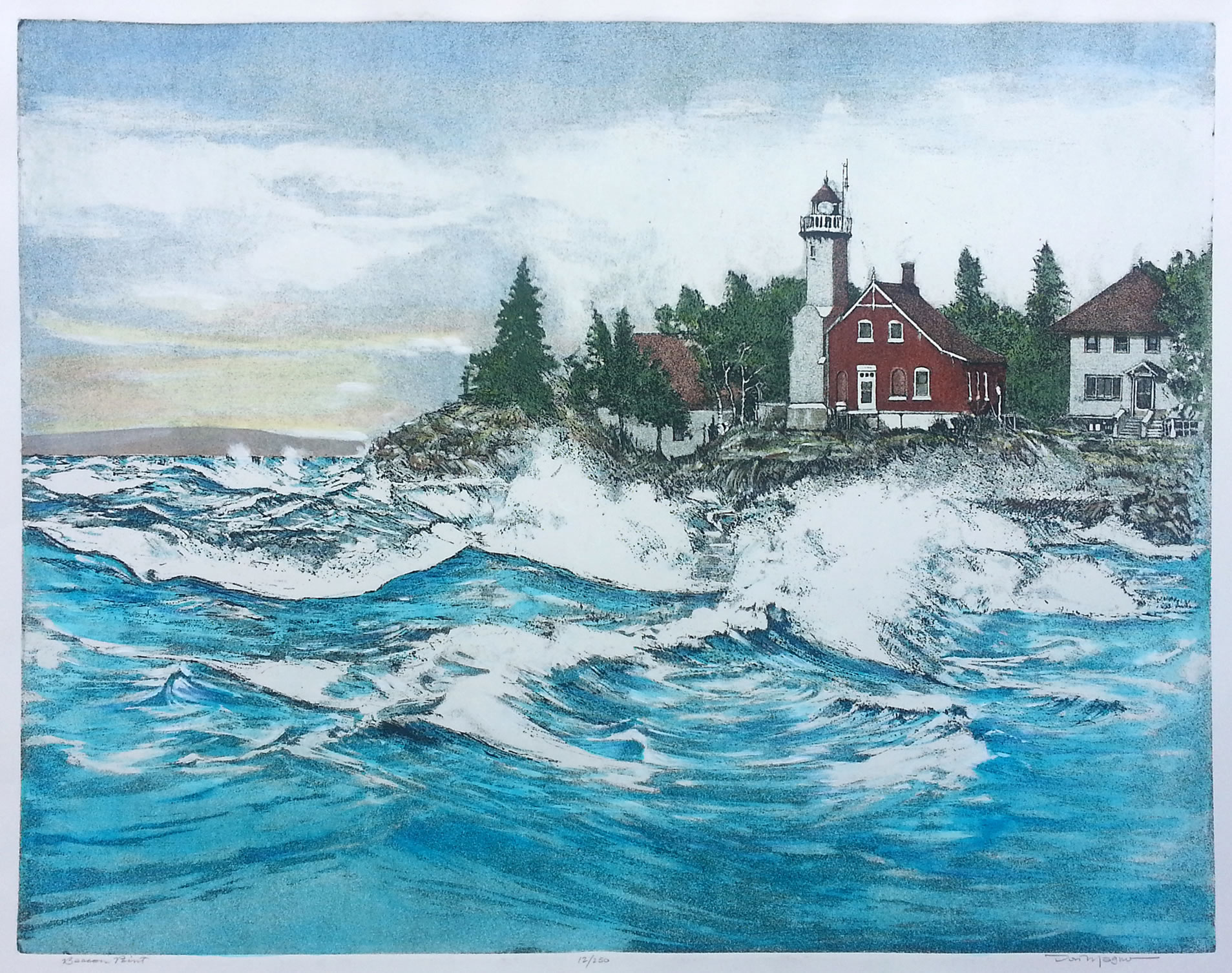 Beacon Point Etching by Don Magno